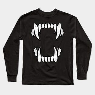 Scary Wolf Fangs Long Sleeve T-Shirt